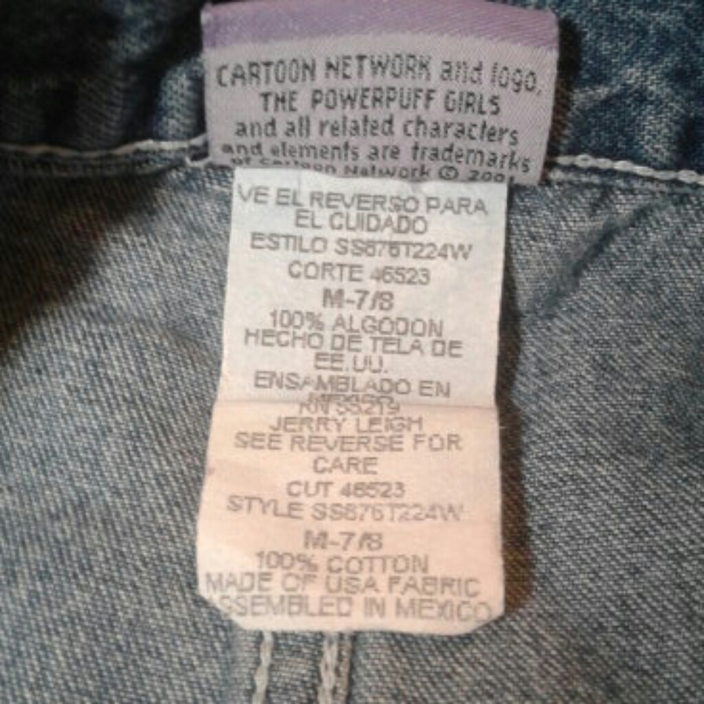 Cartoon Network Powerpuff Girls denim shorts size M (7-8) - Picture 5 of 9